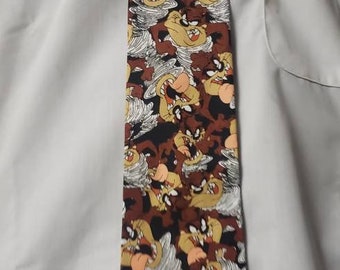 Cravate Collector Looney Tunes Taz - édition Spéciale Année 2000, Occasion Comme Neuve, Multicolore