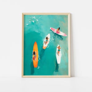 SURFER GIRL サーファー 壁掛けアート Surfer girl poster - Etsy 日本