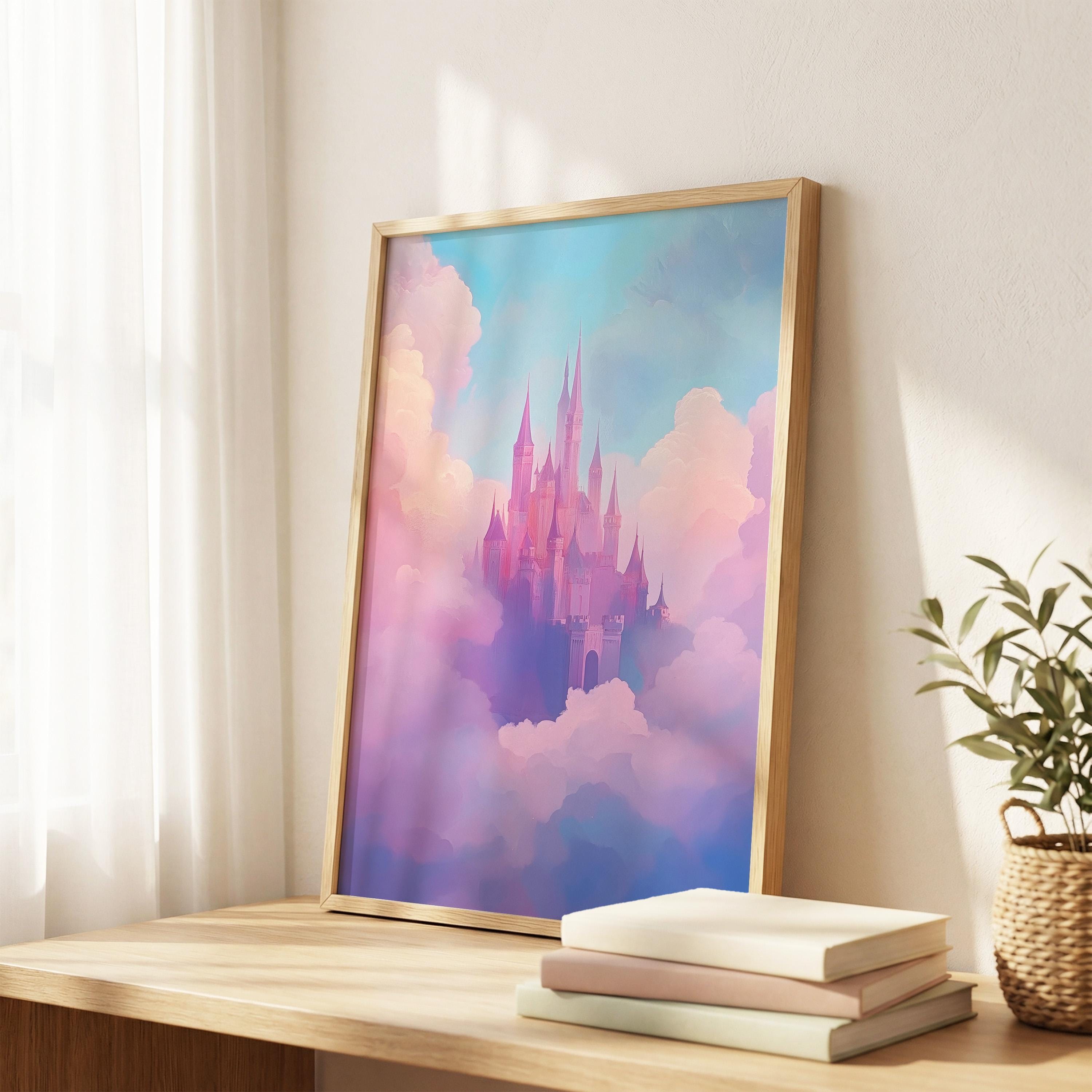 Fairy Tale Castle Painting Poster, Fantasy Wall Art, Kid’s Room Poster ...
