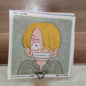 handgemachte Wolle, Dekorationen, Weihnachtsgeschenke, Anime-Dekoration, One Piece Diamantmalerei, Kunstgemälde für alle Altersgruppen