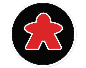 Roter Auto Meeple Sticker | Laptop Aufkleber | Meeple Aufkleber