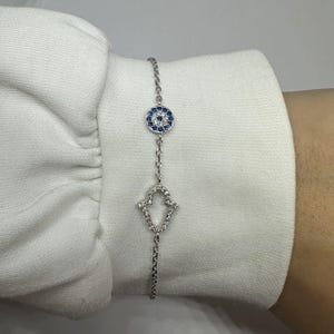 Hamsa bracelet Evil eye bracelet Jewish jewelry Judaica jewelry Jerusalem Israeli gift Israeli seller Gift for her Sterling silver 925