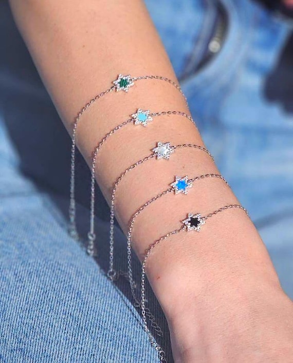 星 ブレスレット シルバー シルバー925ブレスレット イタリアン