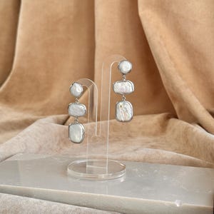Moderne Perlen Ohrringe,Naturperlen Ohrringe,Eleganter Brautschmuck,Perlenohrringe,Vintage Ohrringe,Barock Ohrringe,Silber Ohrringe