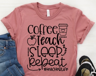Christmas Gifts for Teachers Coffee Sleep teach Repeat Teacher Gifts for Christmas Teacher Gifts