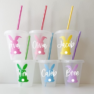 Tazze di Pasqua per bambini, riempitivi per cestini di Pasqua, decorazioni pasquali, tazze per bambini personalizzate, regali di Pasqua per bambini, bomboniere per feste di Pasqua, regalo di Pasqua per bambini