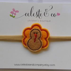 Thanksgiving Headband Nylon Headband Baby Thanksgiving Turkey Headband Stretch Nylon Photography Prop Baby Girl Headband