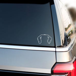 Dog Ear Car Decal, Custom Dog Sticker, Dog Vinyl Decal, Dog Mom Car Decal, Dog Name Decal, Dog Mom Sticker, Pet Ears Car Decal, Dog Gift
