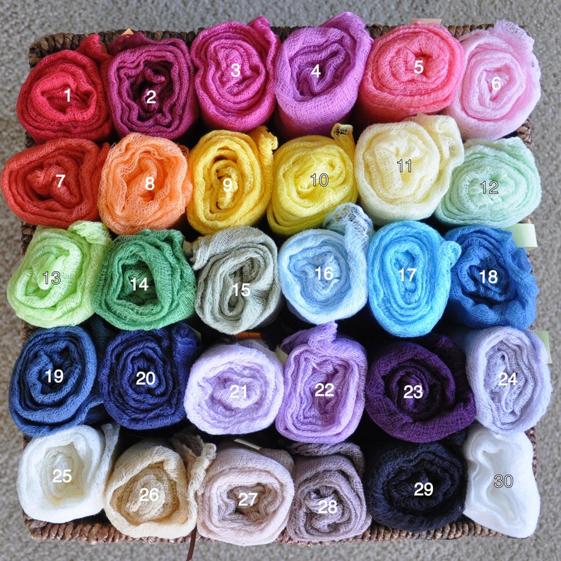 Newborn Photography Wrap - Baby Boy or Baby Girl - Cheesecloth W Newborn Photography Wrap - Baby Boy or Baby Girl - Cheesecloth W
