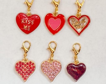 Dog Collar Charms, Valentine's Day Dog Collar Charms, Dog ID Tags Collar Charms, Heart Dog Cat Collar Charms, Cat Collar Charms, Pet Jewelry