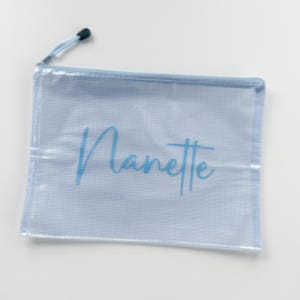 Personalisierte Nass Tasche, Junggesellinnenabschied, Pool Tasche, Strandtasche, Brautjungfer Tasche nach Maß, Brautjungfer Geschenk, Reißverschlusstasche für Sonnencreme, Bikinitasche