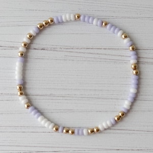 Colorful 14k Gold Filled Bracelet | Seed Bead Bracelet | 3mm 14k Gold Filled Bracelet | Gold Bead Bracelet | Womens Stacking Bracelet