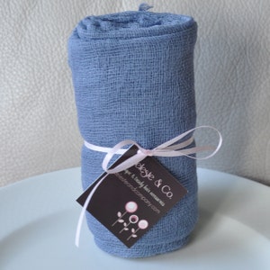 Newborn Photography Wrap - Baby Boy or Baby Girl - Cheesecloth Wrap - Maternity Photo Wrap - Photography Prop - Denim Blue