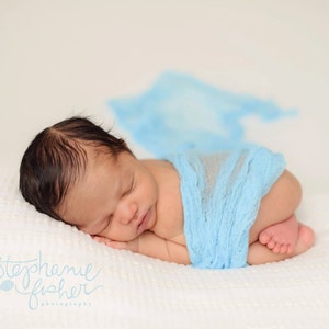 Newborn Photography Wrap - Baby Boy or Baby Girl - Cheesecloth Wrap - Maternity Photo Wrap - Photography Prop - AQUAMARINE