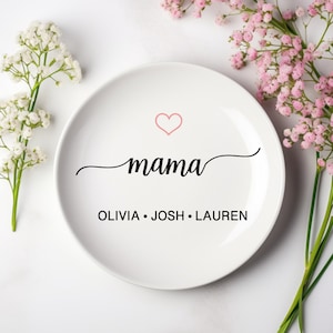 Personalized Mother&#39;s Day Ring Dish, Mother&#39;s Day Trinket Dish, Birthday Gift, New Mom Gift, Personalized Trinket Dish, Ring Dish