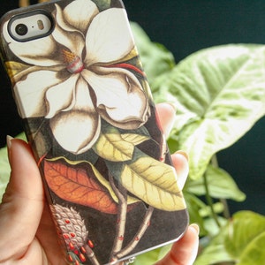 Magnolia iPhone 12 11 Case Vintage Floral Botanical iPhone Xs, SE, iPhone 12, Samsung Galaxy S20, Flower iPhone 14 Galaxy S23 CMG-MAG