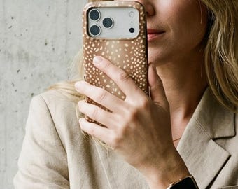 Spotted Fawn Phone Case with Personalized Name or Initials - iPhone 17 Pro Max Air 16 15 14 13 MagSafe option, Pixel, Galaxy S25 S24