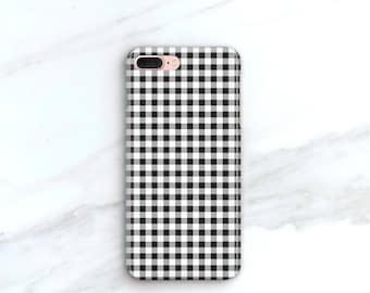 Gingham iPhone MagSafe Case Vichy Print Phone Summer Fashion Trend fits iPhone 11 Pro Xs Max 14 13 12 Mini Samsung S23 case CMG-GINBK