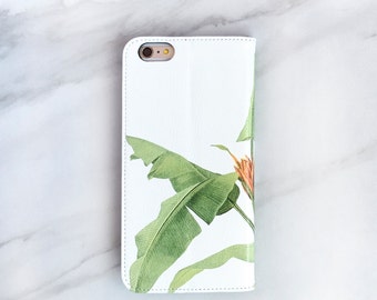 Wallet Case Tropical Leaf, iPhone 11 Pro / Xs / 8 / 14 Plus Womens Wallet Banana Plant WC-TROPBN