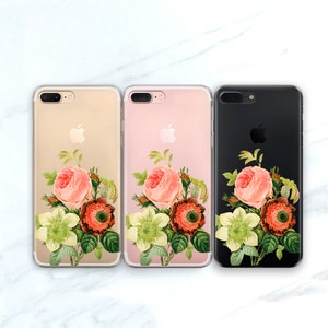 Clear Phone Case Floral iPhone 14 Plus 13 12 11 SE, Vintage Bouquet iPhone 15 Pro Max Case Clear With Design Xs CC-BOQ image 5