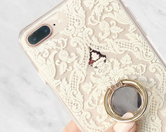 Lotadilo For Magnetic Phone Ring Holder Compatible With MagSafe For Women Girls - Cute Purple Flower Magnet Phone Grip Ring Stand Kickstand For IPhone 17/16 Pro Max/16 Pro/16/15/14/13/12 Series