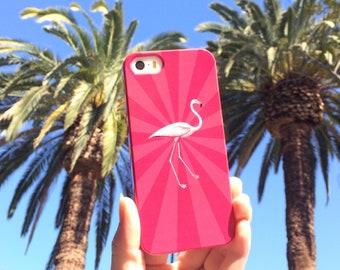 Retro Flamingo Phone Case iPhone 14 Pro Max 13 12 Xs 11 Pink Summer Kitsch Aesthetic - Samsung Galaxy S23 S22 Plus CMG-FLAM