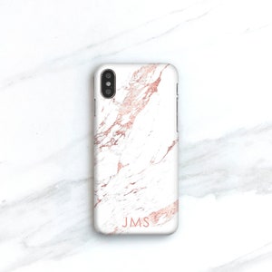 Personalized Gift Phone Case iPhone 13 14 15 Pro Max MagSafe Rose Marble 11 Pro 15 12 Mini Custom Name for Women Her CMG-MARRO image 5