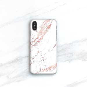 Rose Marble Phone Case iPhone 14 Plus 12 Mini, 13 Pro Max, 11, Xs Max Personalized Monogram Gift CMG-MARRO image 8