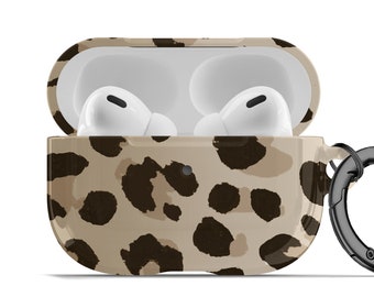 Modern Leopard AirPod Case Neutral Animal Print AirPods Pro With Keychain AirPods 3 APP-LEPN