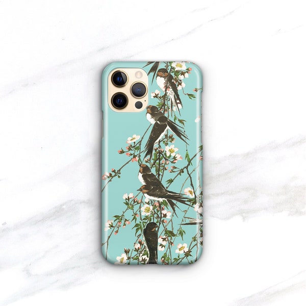 Cherry Blossom Phone Case iPhone 14 Pro Max 13 17e 17 14 Plus Case Swallow 16e Bird iPhone SE Asian Galaxy S26 Plus C-BOB