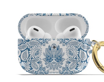 Indigo AirPods Case Boho AirPods Pro Hard Cover Gold Porte-clés AP-INDB