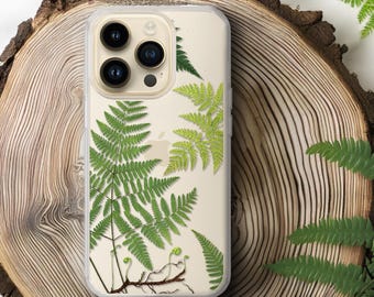 Clear Fern Phone Case — Botanical Woodland Print, iPhone Samsung