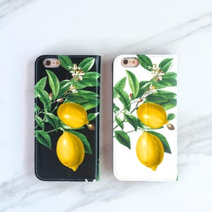 One Wallet Phone Case Citrons iPhone 13 Pro / 12 / 11 / SE 2020 / Xs / 14 / 8 Plus Folio Summer Collection Lemonade WC-LEM image 1