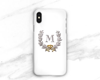 Vintage Wreath Personalized Phone Case iPhone 13 Pro Max Xs 14 12 Mini iPhone 11 iPhone 12 Pro Galaxy S23 CMG-VWRE