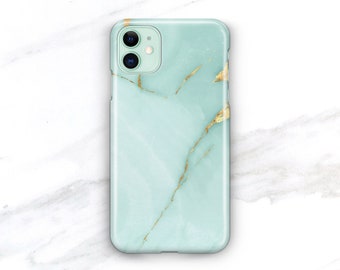 Turquoise Onyx Personalized iPhone 14 13 12 Case Personalized Aqua Marble iPhone 11 Pro Max 13 Mini CMG-ONXA