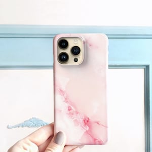 Powder Pink Marble Phone Case iPhone 16 15 Plus 14 Pro Max 13 16e MagSafe 12 17 Se  Galaxy S25 Ultra C-MARP