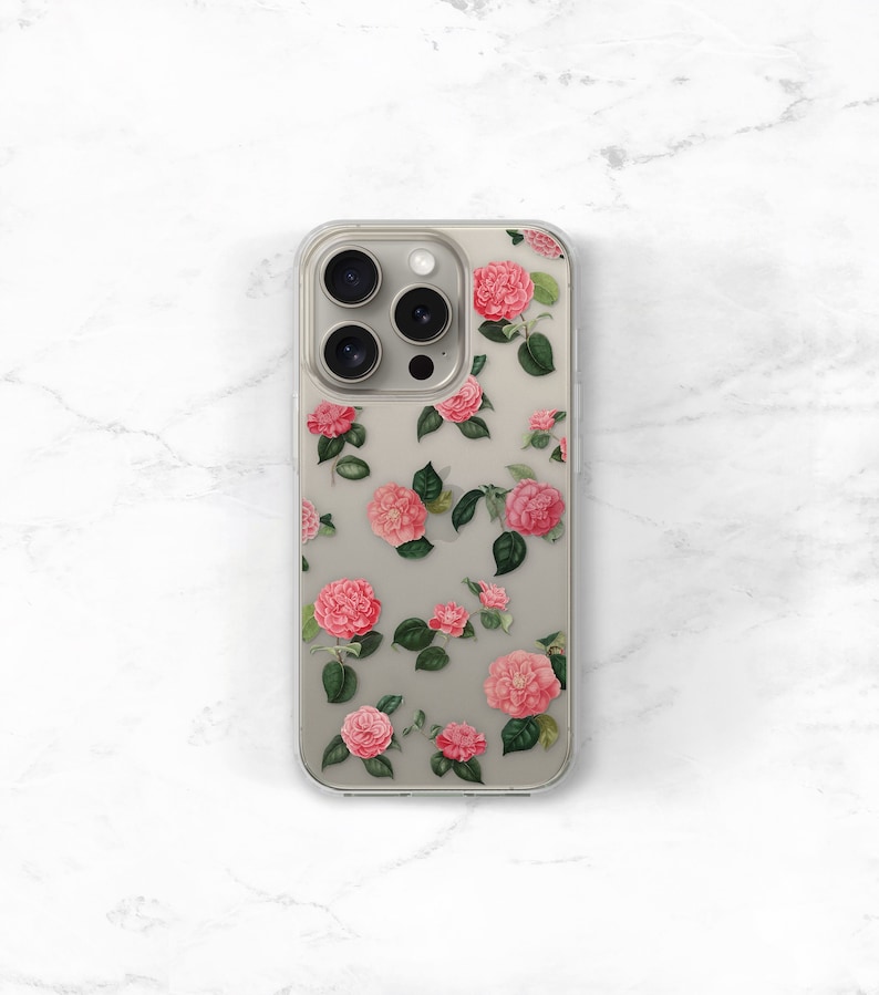 pretty floral and clear iPhone case.