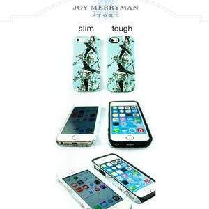 Blue Stripe Phone Case with Pink Flowers, Preppy iPhone 17 16 15 MagSafe 14 13 Pro Max 17e Monogram Name on Seersucker S24 S25 Plus C-PSF immagine 14