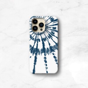 iPhone 14 Pro Case Tie Dye Personalized iPhone 13 Case Indigo Shibori iPhone 17 Pro Max 17e Mini C-TIDYBW image 15