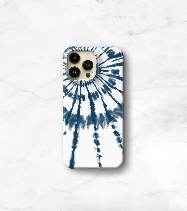 iPhone 14 Pro Case Tie Dye Personalized iPhone 13 Case Indigo Shibori iPhone 17 Pro Max 17e Mini C-TIDYBW image 15