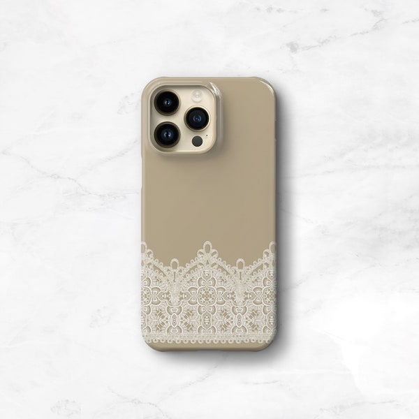 Antique Lace Print iPhone 16 15 14 13, 17e Mini, 17, 16e, 15, 14 Plus Vintage Aesthetic Galaxy S25 C-LAC