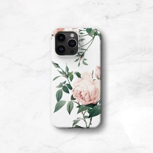 Personalized iPhone 14 Pro Max 13 12 Mini 11 8 Plus Xs Max Case Pink Roses Floral Phone Samsung S23 Gift for Her CMG-RP image 6