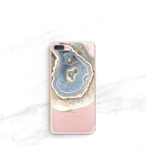 Clear Agate Phone Case 14 Pro Max iPhone 13 Case iPhone 12 Mini Case Samsung Galaxy S23 Ultra Case Blue Marble Gift Ideas for Women CC-AGA image 6