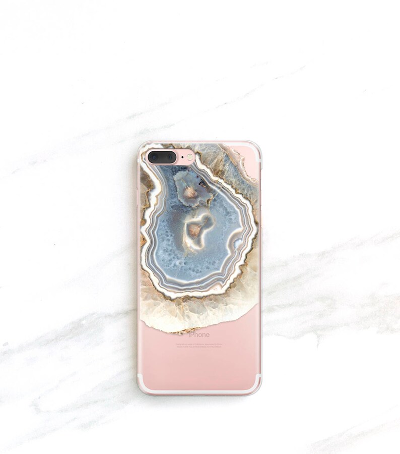Clear Agate Phone Case 14 Pro Max iPhone 13 Case iPhone 12 Mini Case Samsung Galaxy S23 Ultra Case Blue Marble Gift Ideas for Women CC-AGA image 6