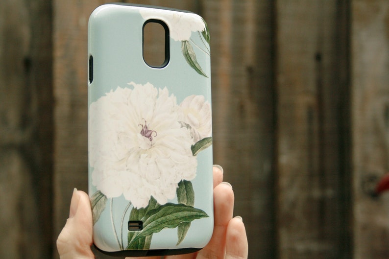 Floral Galaxy S23 Plus Case, Flowers Galaxy S22 Case Peony Pattern s22 Ultra Case iPhone 14 Pro Max Case 13 Galaxy S21 Plus CMG-PEOPATB image 1