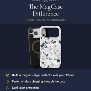 Personalized Terrazzo Phone Case — Neutral Minimalist iPhone / MagSafe / Galaxy - Custom Name Monogram | Modern Gift image 3