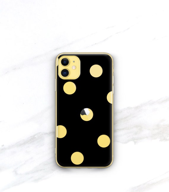 Clear Polka Dot on Black Phone Case iPhone 13 Pro Max Case