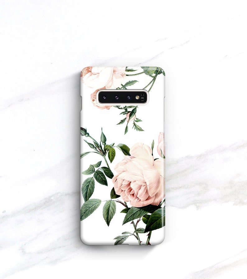 Personalized iPhone 14 Pro Max 13 12 Mini 11 8 Plus Xs Max Case Pink Roses Floral Phone Samsung S23 Gift for Her CMG-RP image 9