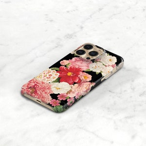 Dark Floral Bunch Phone Case iPhone 14 15 Pro Max Case 12 Mini Flowers 13 Pro Max, 11, Xs, 15, Se, Gift for Wife Her Girlfriend CMG-FB image 4