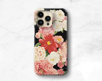Floral iPhone MagSafe Case Vintage Aesthetic iPhone 14 Pro Max 14 Plus 13 17e 17 Case Dark Floral 13 Mini C-FB